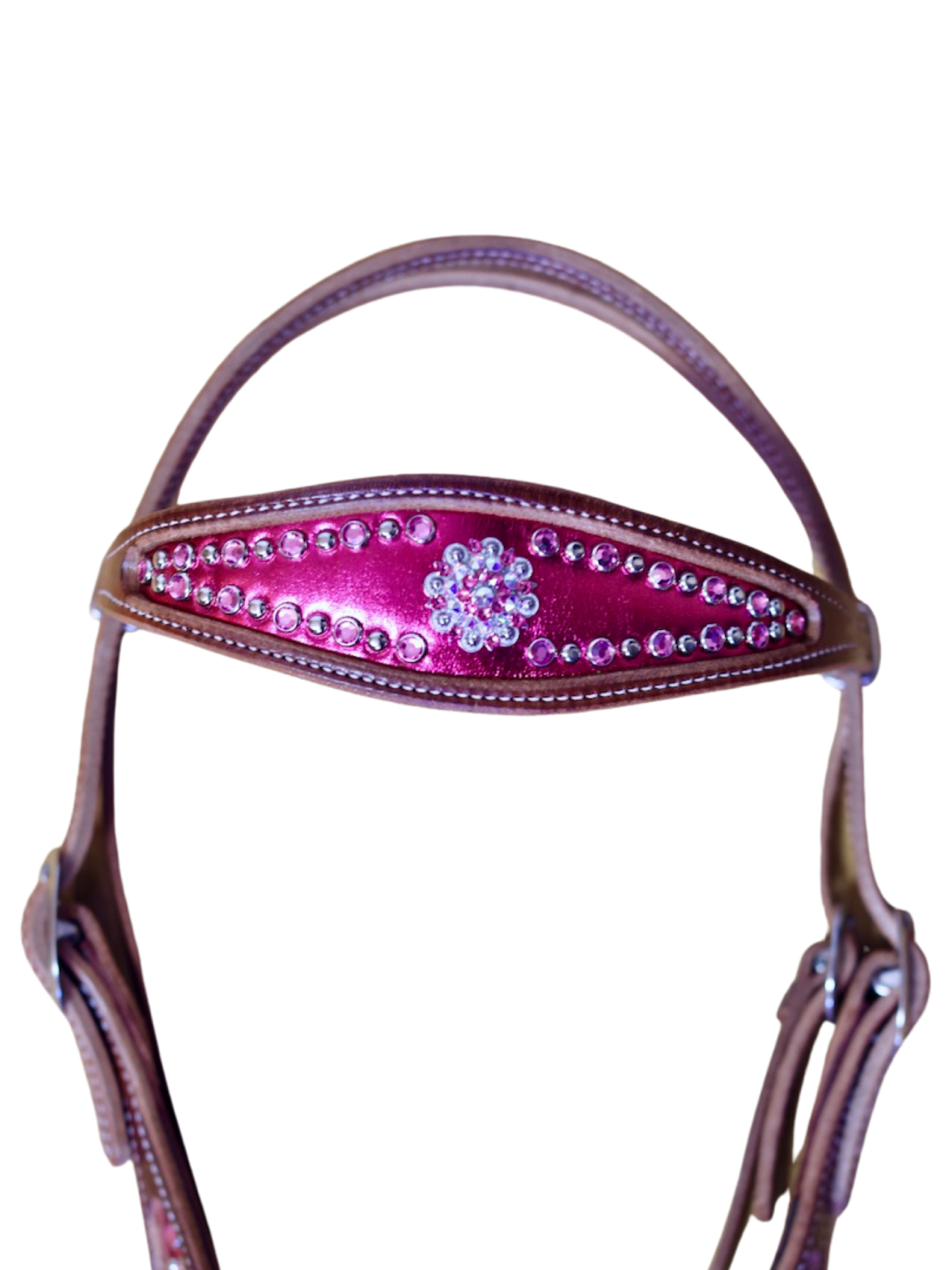 Pink Fringe Breast Collar with Matching Headstall